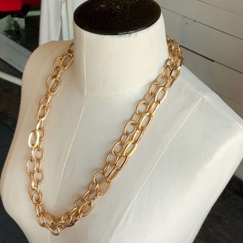 Chunky gold chain necklace - Picture 4 of 6